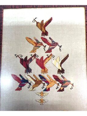Tweetie Tree Cross-Stitch Pattern By Simply Old-Fashioned Birds Design